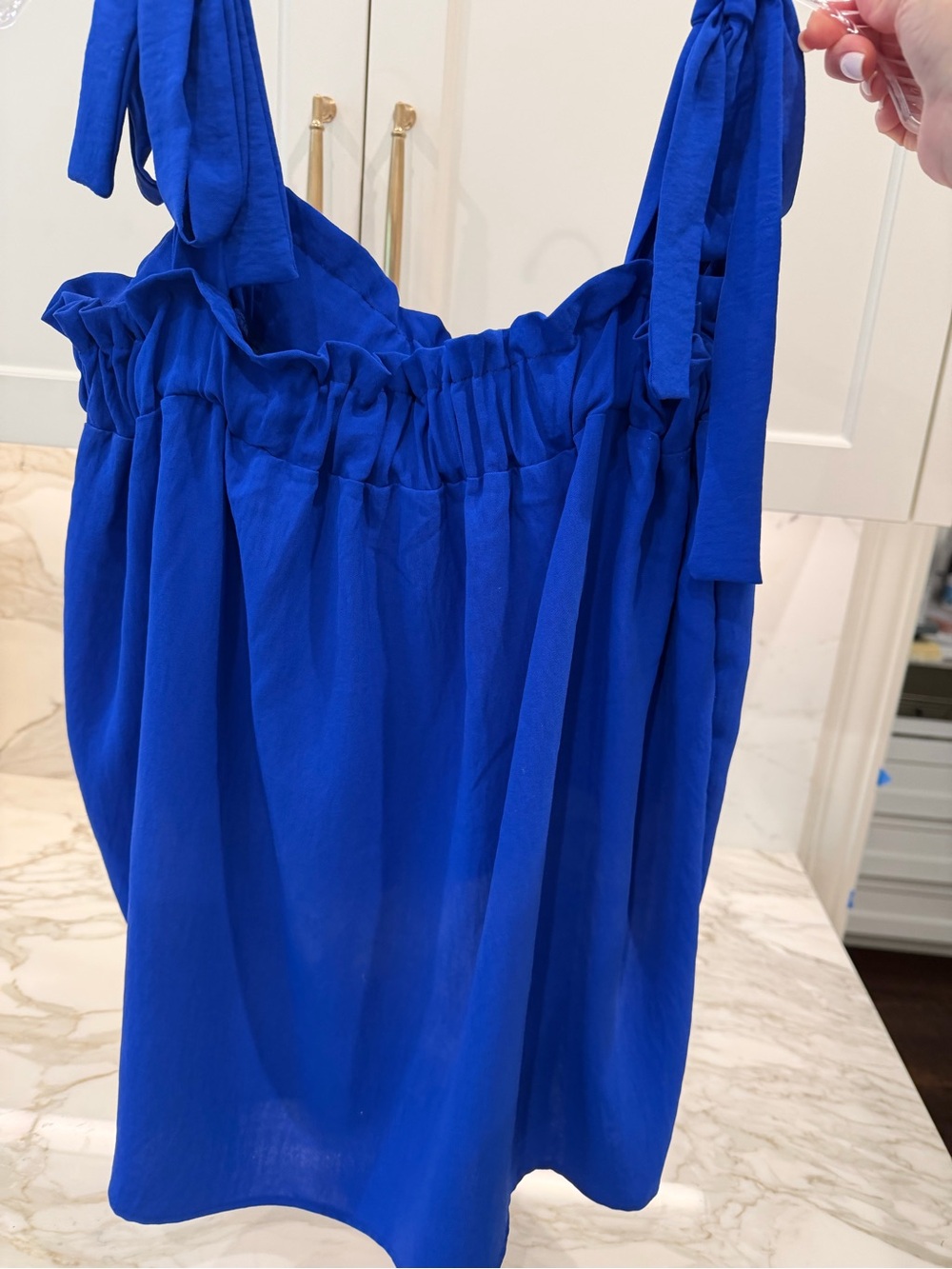 ENTRO Royal Blue Tie-Shoulder Cami